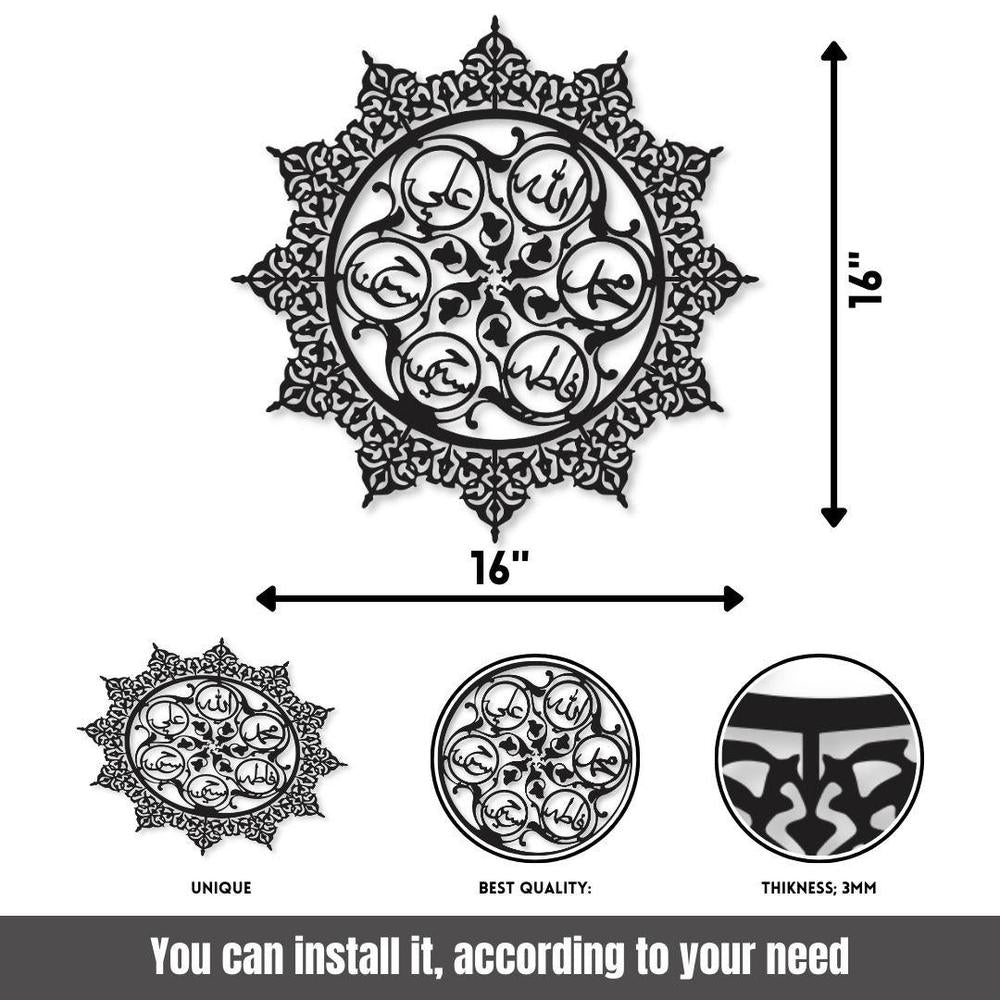 Round Panjtan Calligraphy