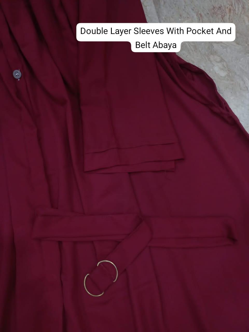 Multicolor Georgette Classic Abaya With Round Neck s Stoller