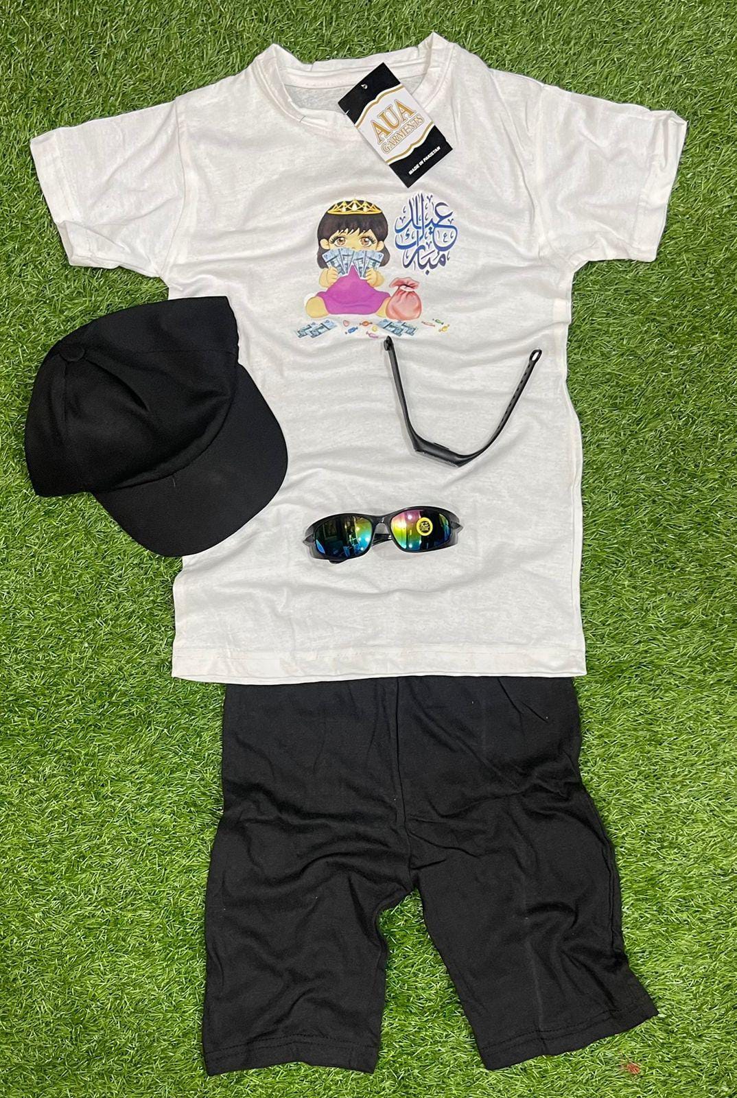3 pcs Girl's Jersey printed tracksuit