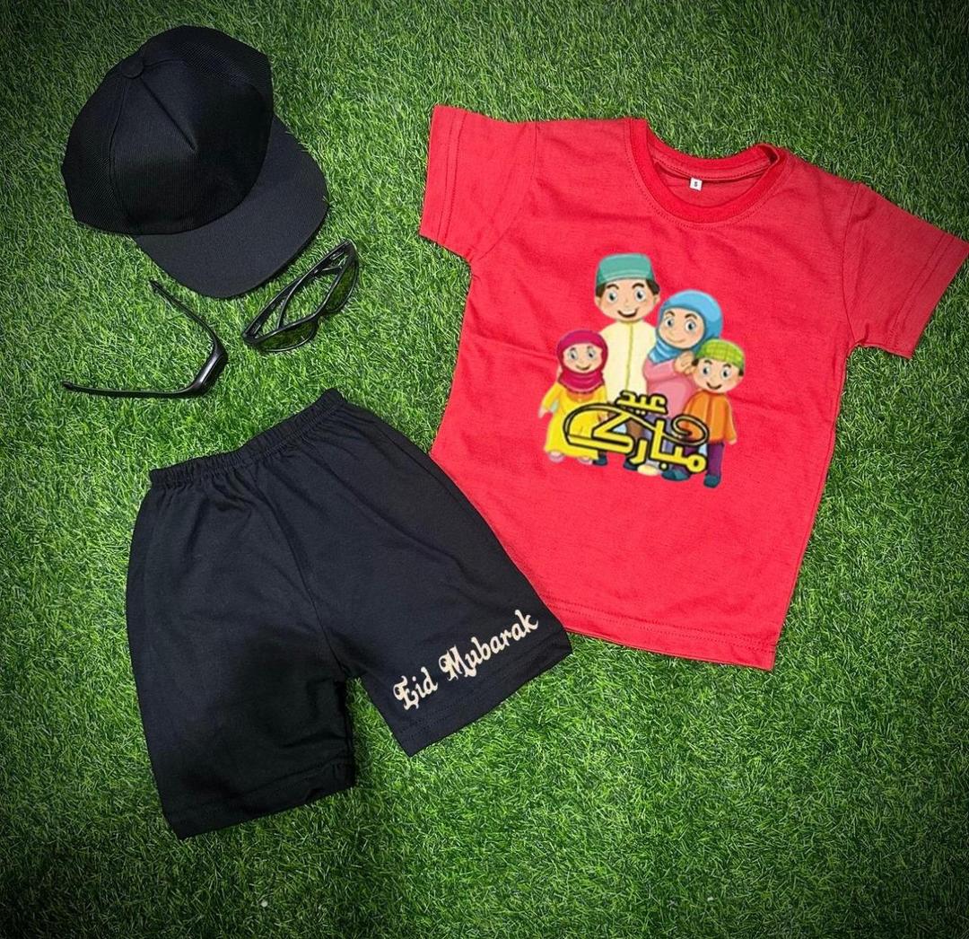 2pcs Boy's Girl's cotton jersey printed tracksuit