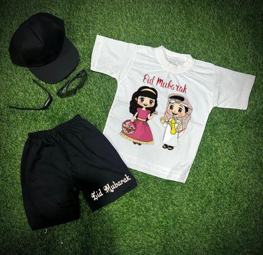 2pcs Boy's Girl's cotton jersey printed tracksuit