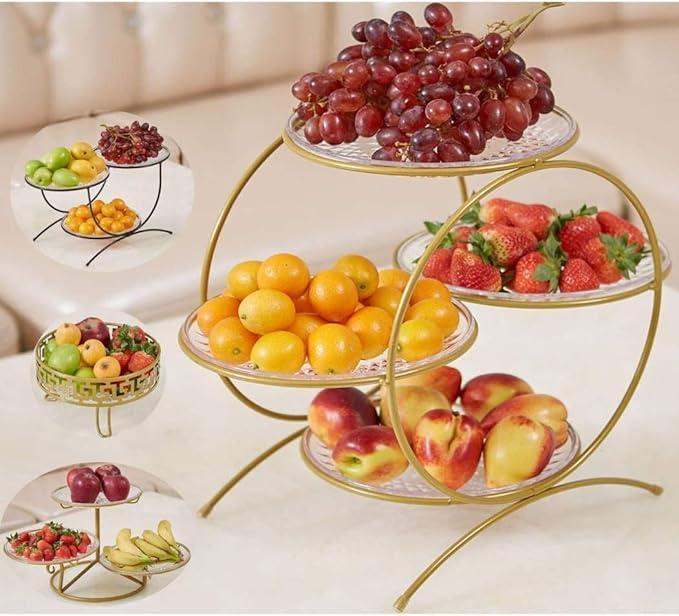 Elegant Golden Metal Furit Basket