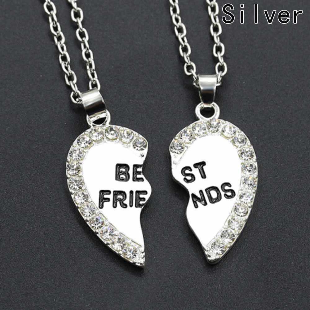 2 pair best friend necklace
