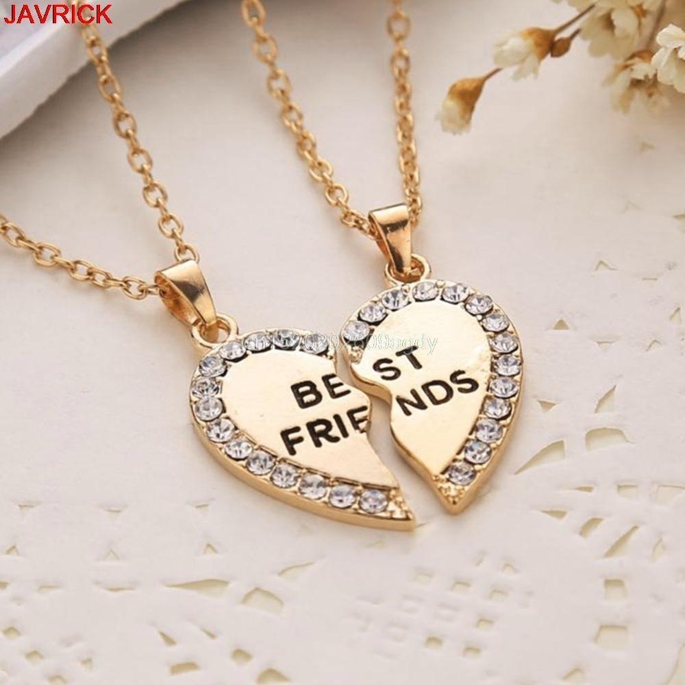 2 pair best friend necklace
