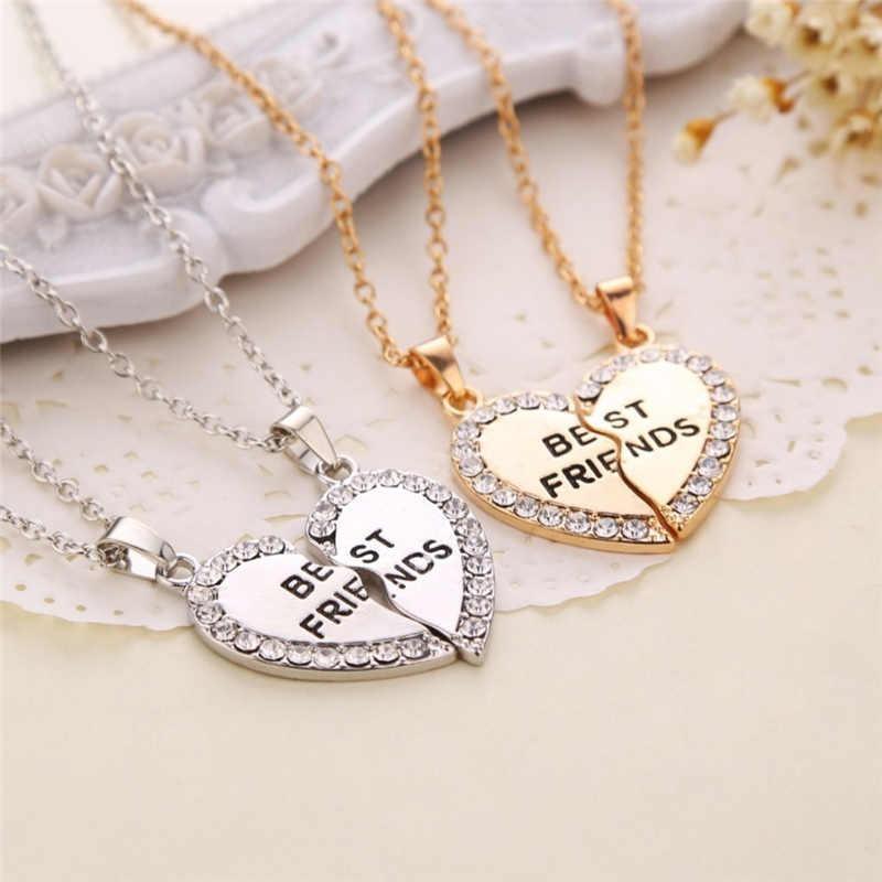 2 pair best friend necklace