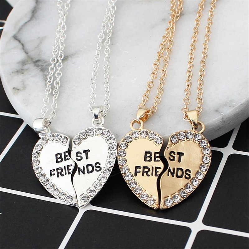 2 pair best friend necklace