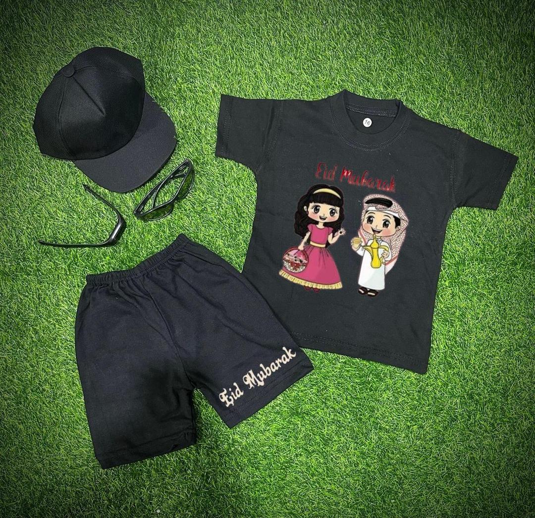 2pcs Boy's Girl's cotton jersey printed tracksuit