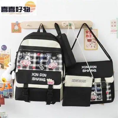 4 Pcs Backpack School Bag Set